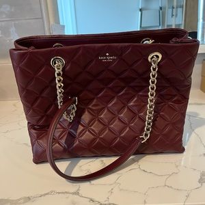 Kate Spade maroon quilted leather purse